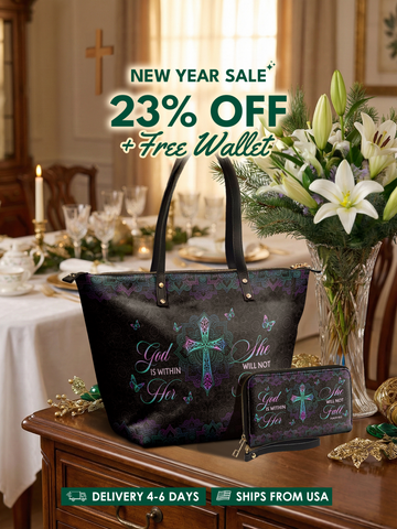 Unshaken - Psalm 46:5 Leather Tote Bag Deal